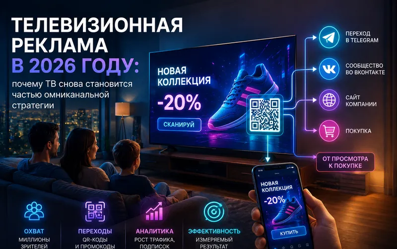 Телевизионная реклама в 2026 году: как ТВ работает в омниканальной стратегии — Журнал МЫСЛИШЬ